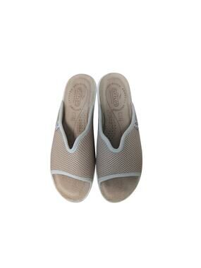 FLYFLOT Women's Cloth Wedge slip on sandal/shoes, Slides, size 39;/7.5